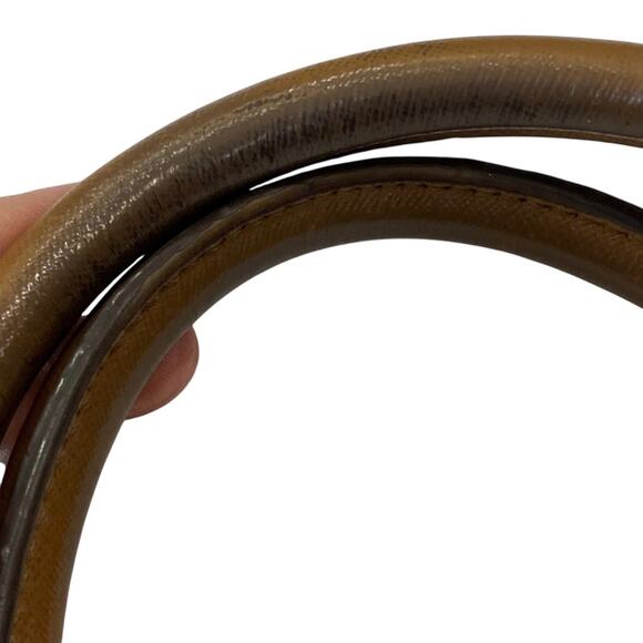 TORY BURCH Saffiano Leather Robinson Double Zip Tigers Eye Saffiano purse - Picture 13 of 15